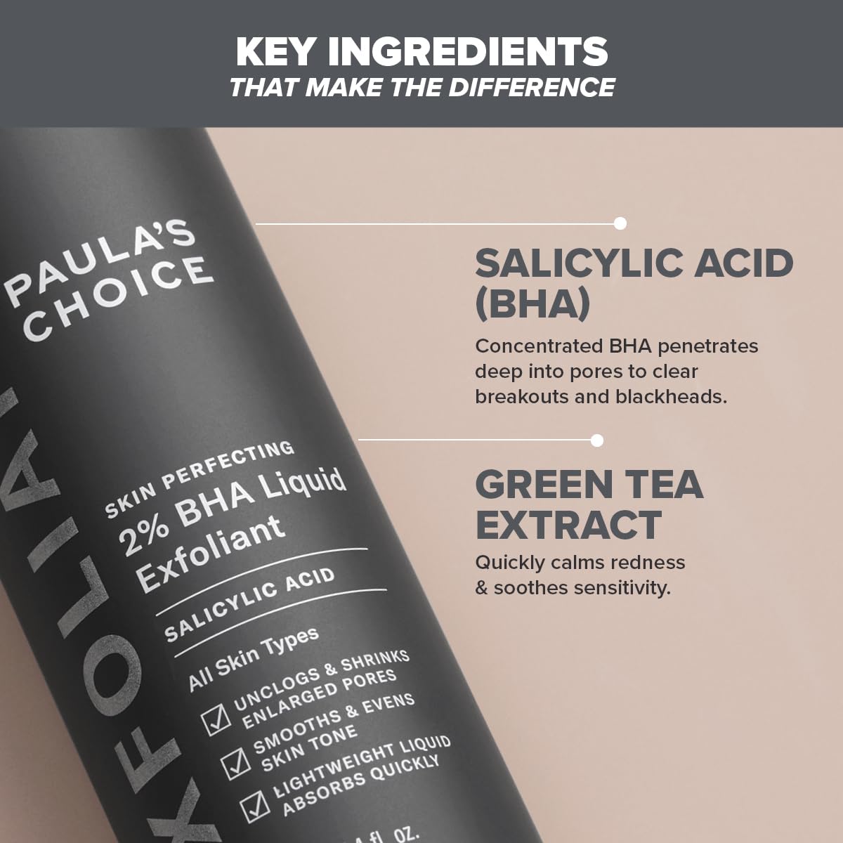 Paulas Choice Exfoliate Skin Perfecting 2% BHA 118ml - BEAUTINA