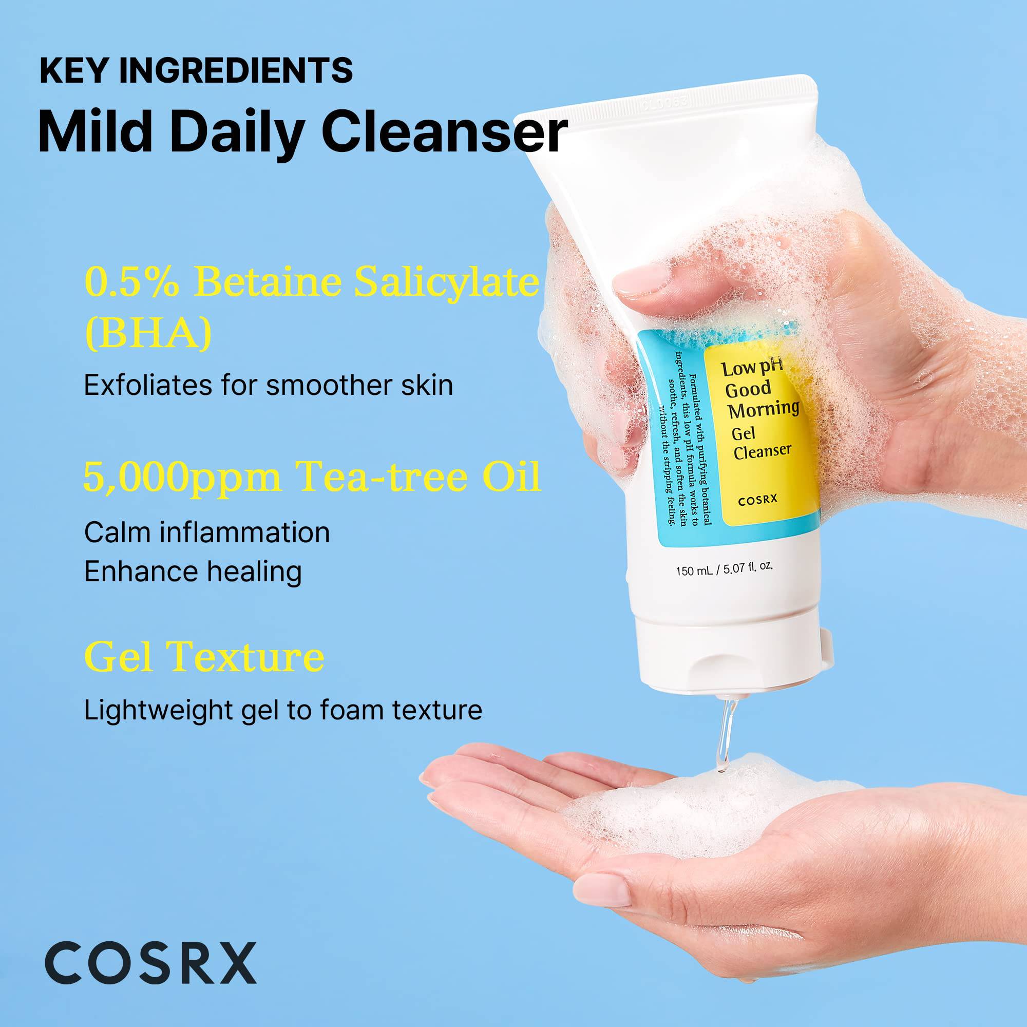 Low Ph Good Morning Gel Cleanser 150ml Cosrx - BEAUTINA