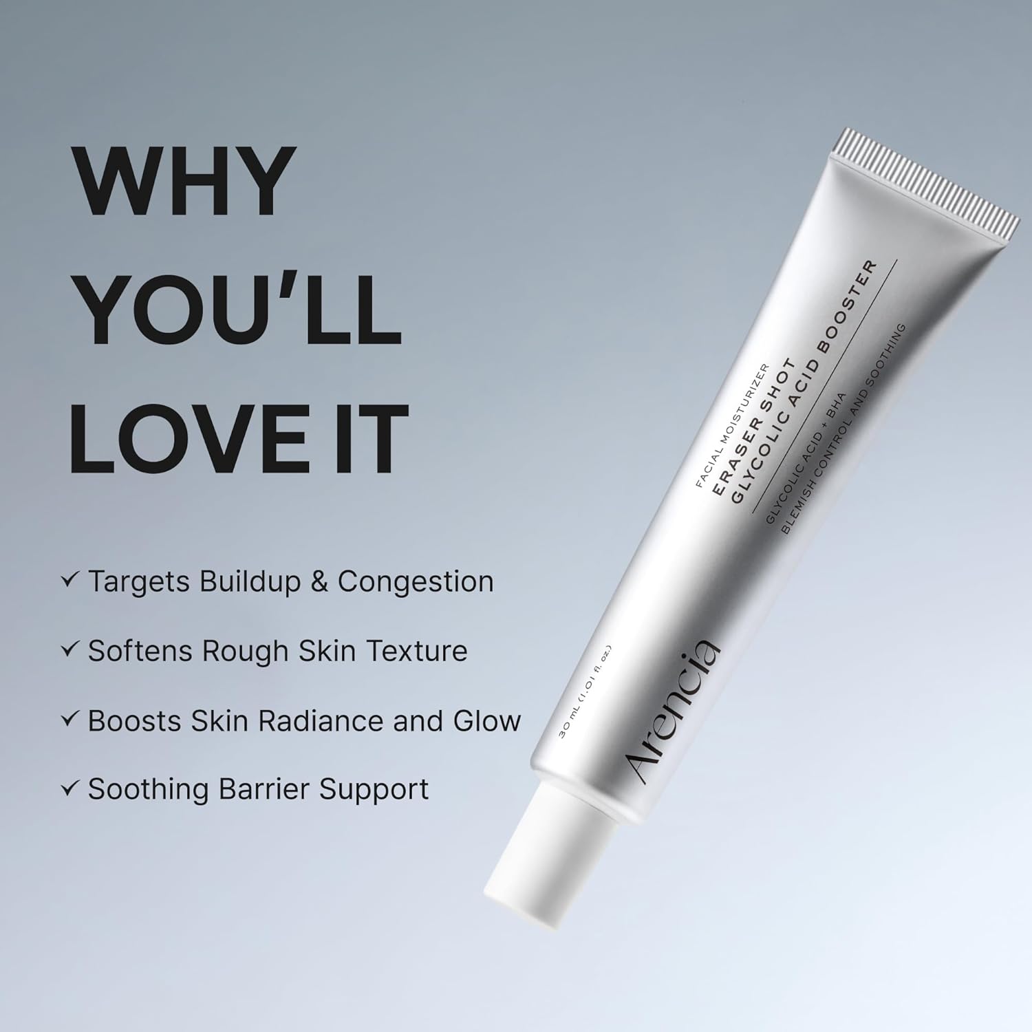 Eraser Shot Glycolic Acid Booster | AHA Exfoliating & Skin Texture Refining Serum