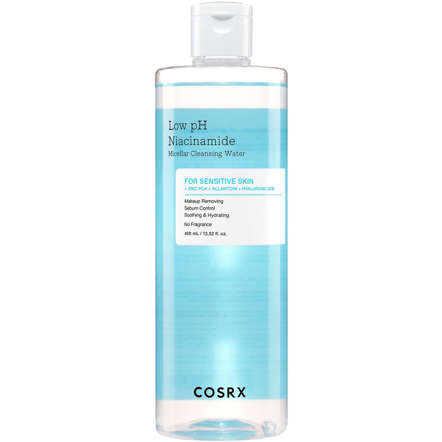 Low PH Niacinamide Micellar Cleansing Water 400 ml Cosrx - BEAUTINA
