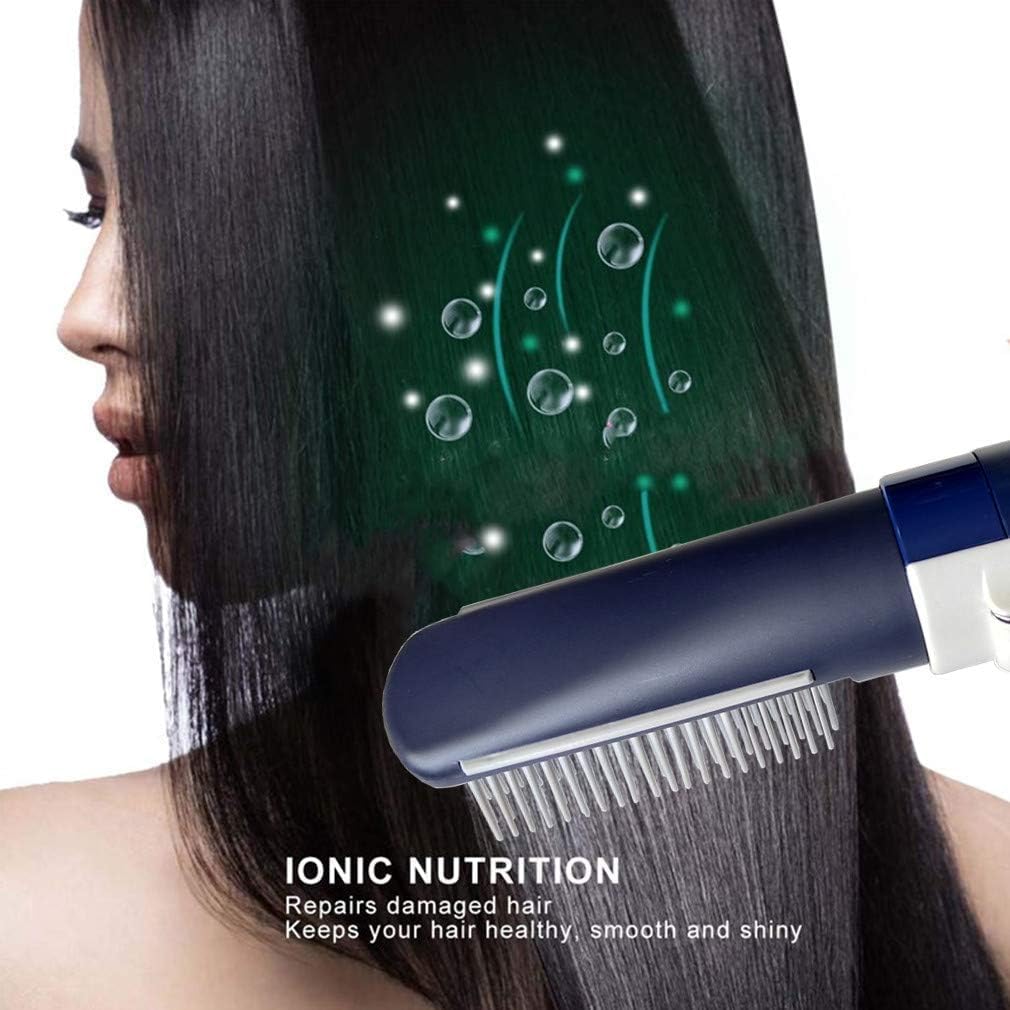 REBUNE RE-2025-2 Blue 1200W Hot Air Styler 3-in-1 – One Step Hair Dryer, Straightener & Curler Brush with Negative Ion Technology - BEAUTINA