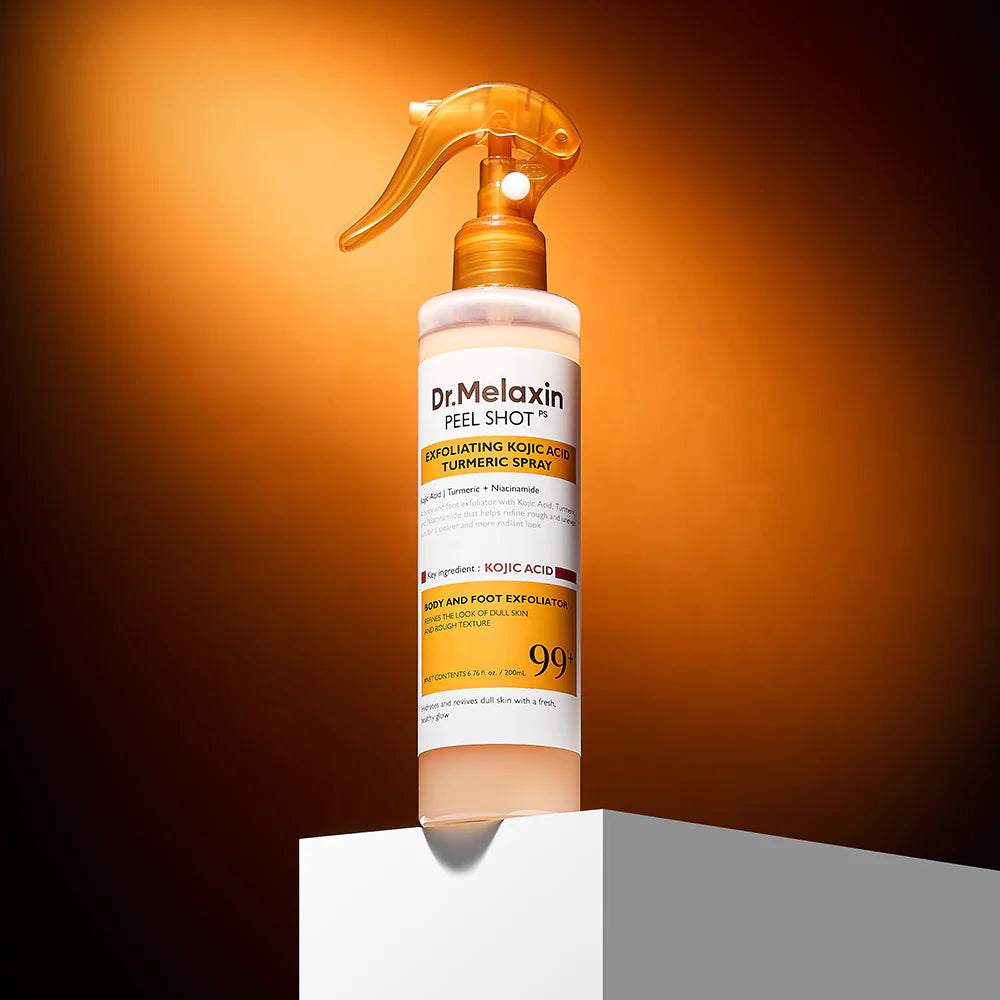 Peel Shot Exfoliating Kojic Acid Turmeric Spray – Body Brightening & Keratin Care Spray - BEAUTINA