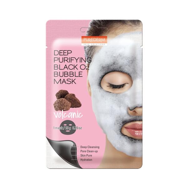 Deep Purifying Black O2 Bubble Mask – Volcanic