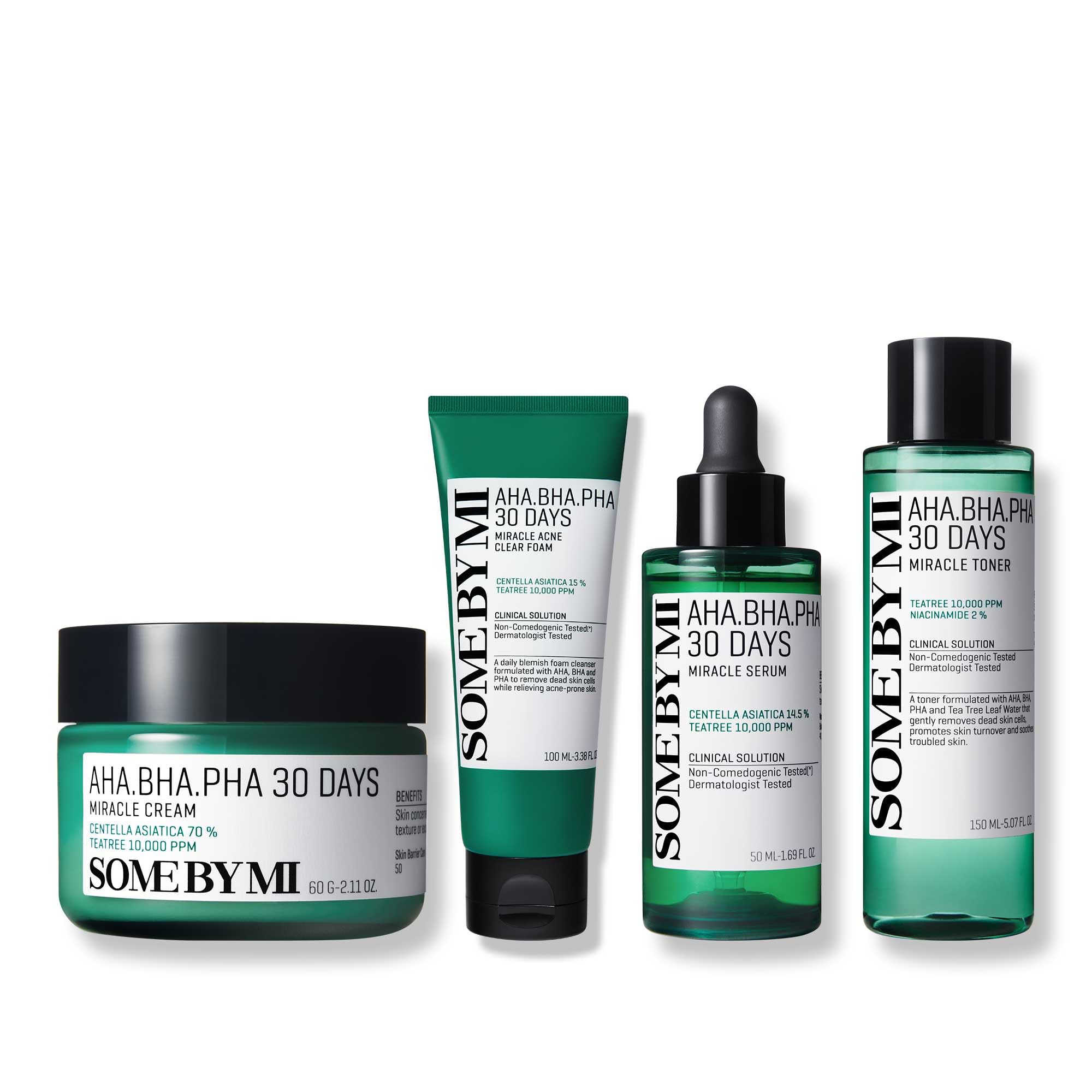 AHA.BHA.PHA 30 Days Miracle Set – Clear Skin & Pore Care Routine (4 Steps) - BEAUTINA