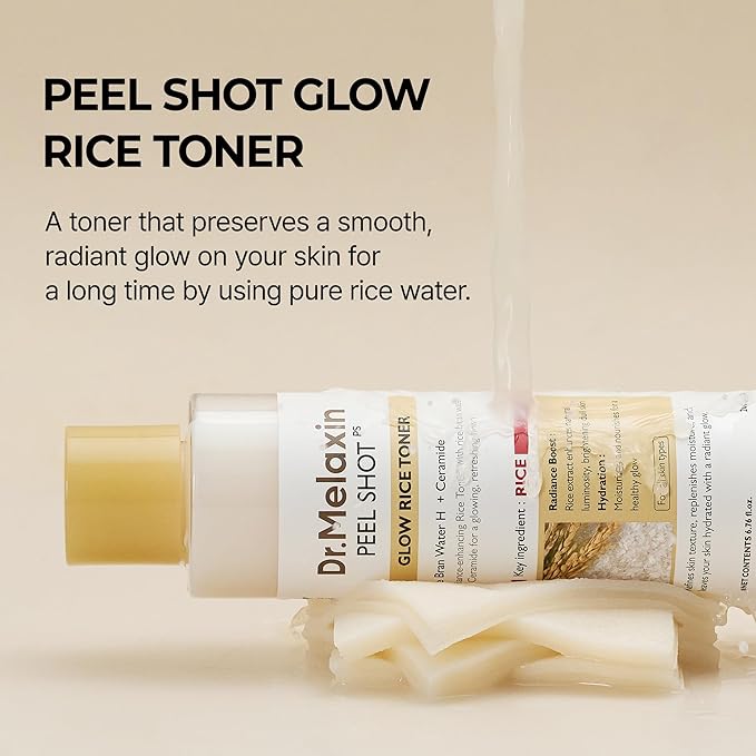 Dr. Melaxin Peel Shot Glow White Rice Toner | Brightening & Hydrating Korean Rice Toner