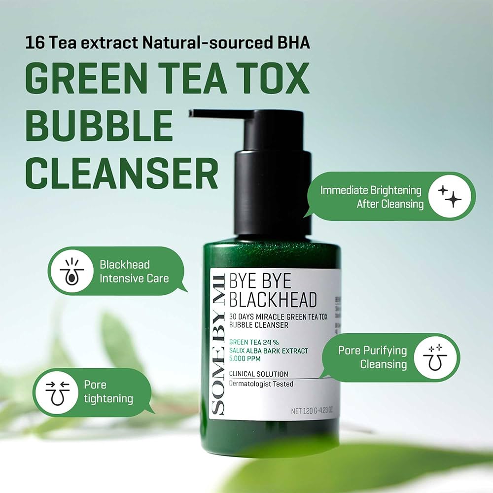 Bye Bye Blackheads Bubble Green Tea Tox Cleanser - BEAUTINA
