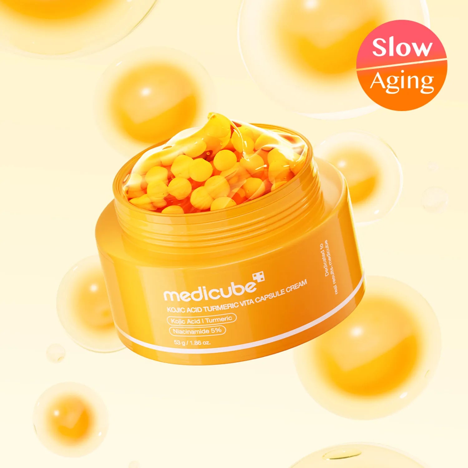 Kojic Acid Turmeric Vita Capsule Cream – Brightening Moisturizer for Dark Spots & Glass Skin - BEAUTINA