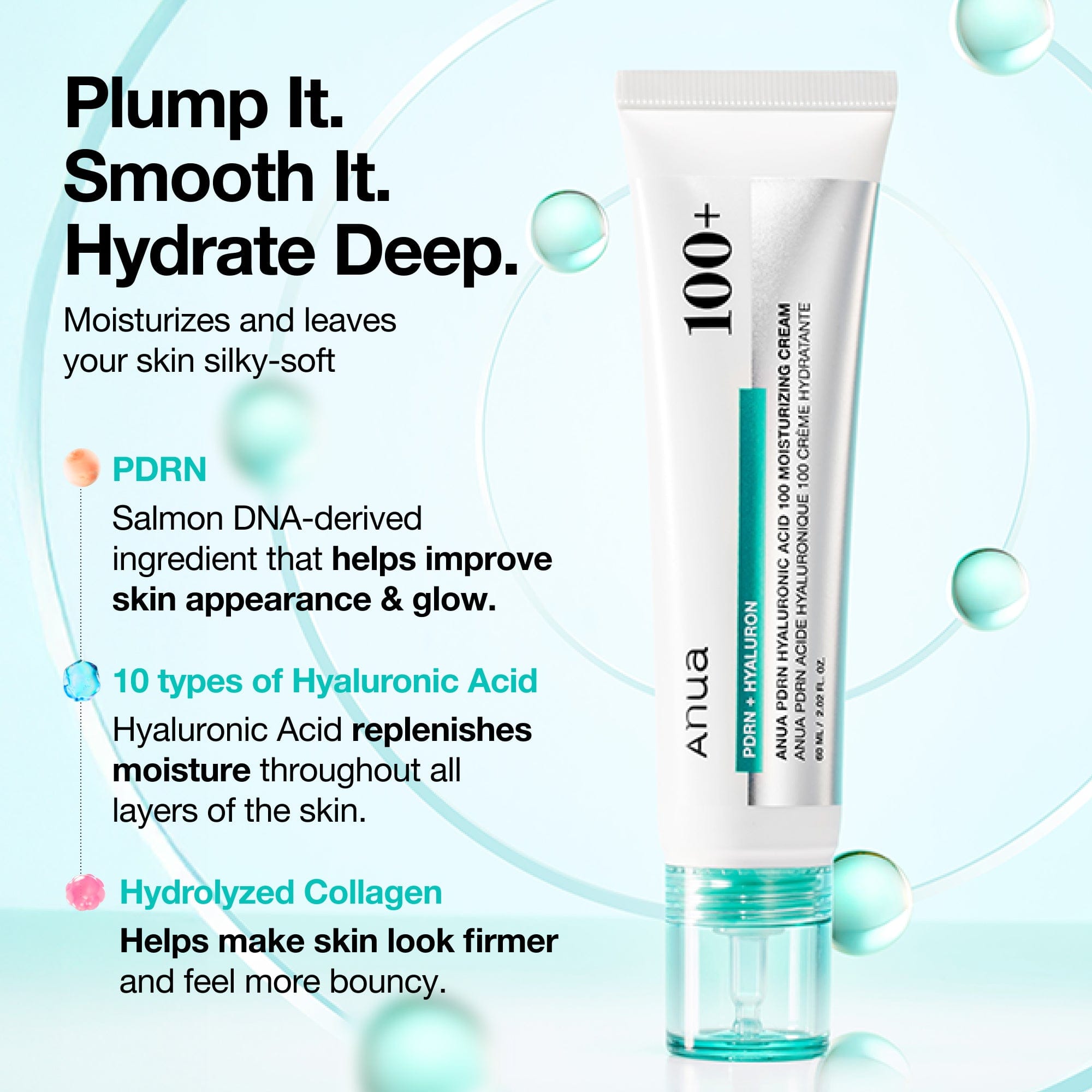 PDRN + Hyaluronic Acid 100 Moisturizing Cream 60ml