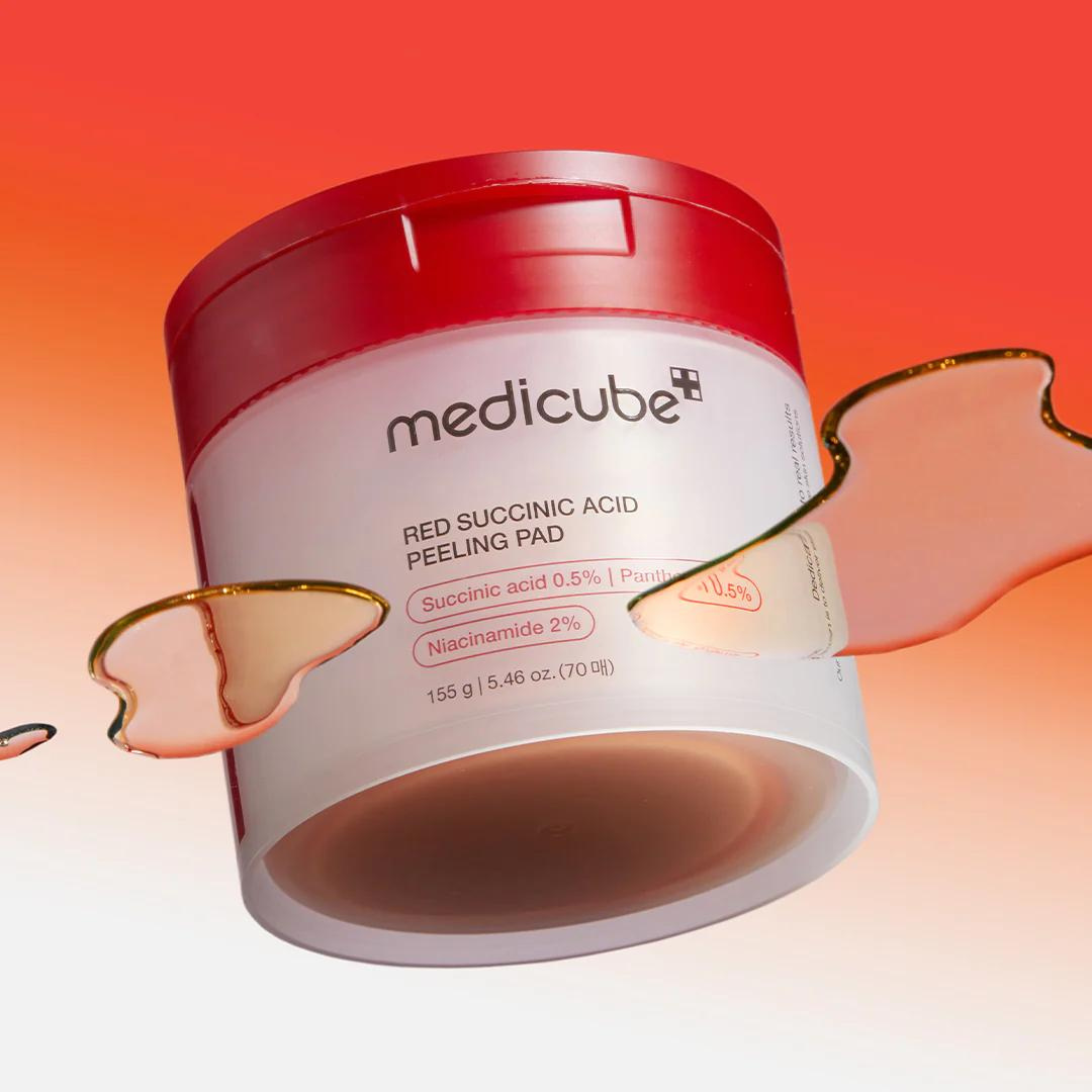 Medicube Red Succinic Acid Peeling Pad – 70 Pads - BEAUTINA