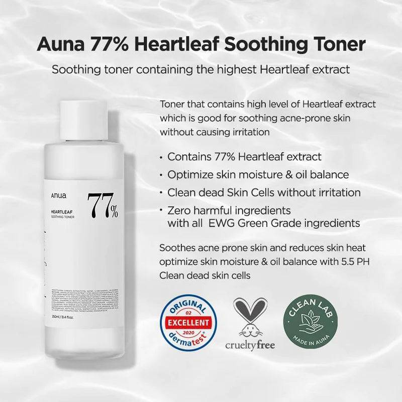 Heartleaf 77% Soothing Toner 200 ml - Anua - BEAUTINA