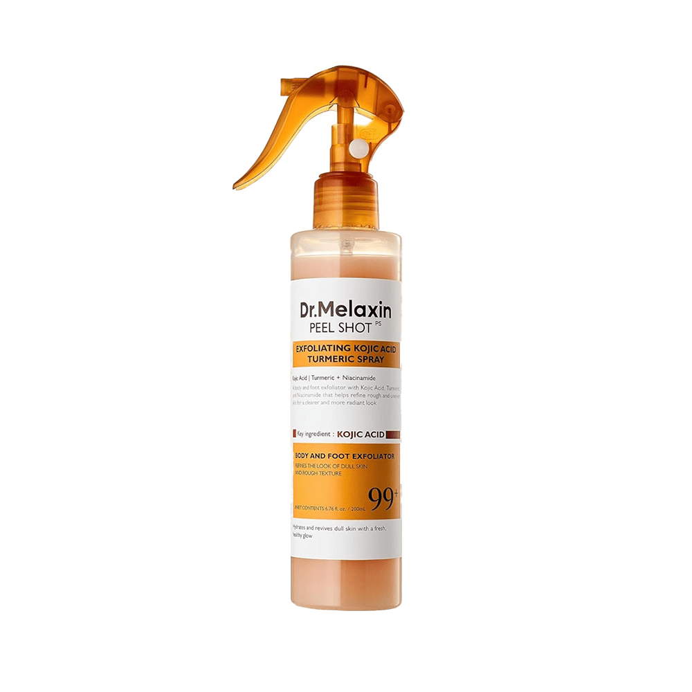 Peel Shot Exfoliating Kojic Acid Turmeric Spray – Body Brightening & Keratin Care Spray - BEAUTINA