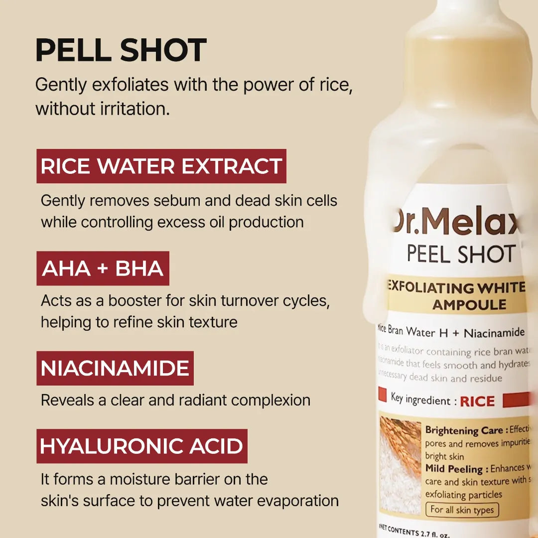 Peel Shot Exfliant White Rice Ampoule 80ML