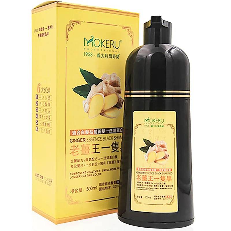 Mokeru Hair Color Shampoo Black 500 ml - BEAUTINA
