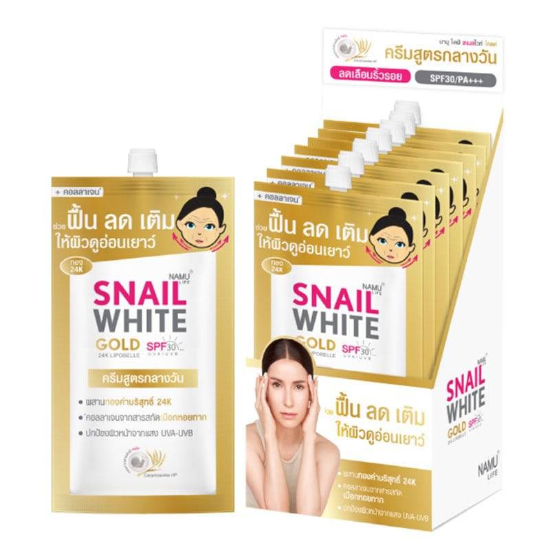 White gold snail cream for whitening and firming 5 ml - BEAUTINA