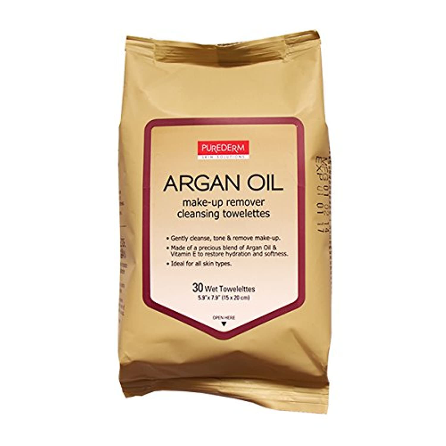Purederm Argan Make-up Remover 30 Wipes - BEAUTINA