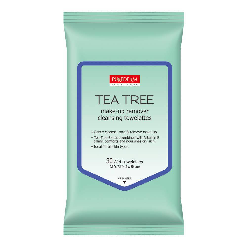 Purederm make-up remover with green tea 30 wipes - BEAUTINA