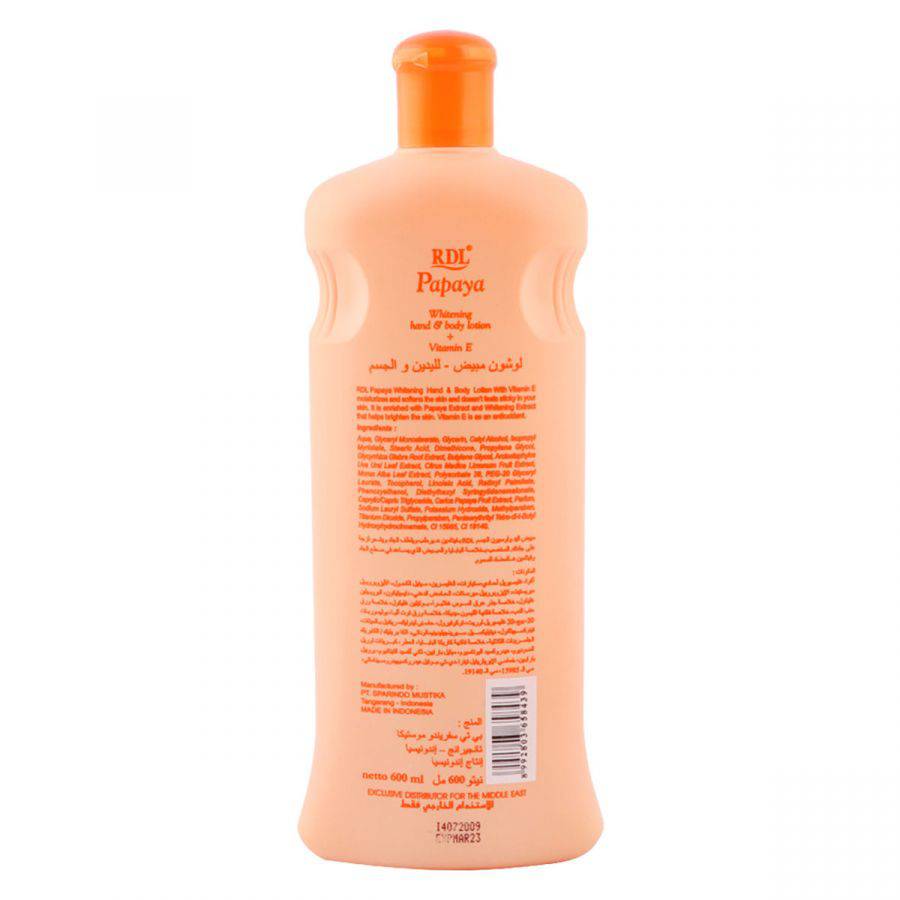 RDL papaya lotion 600 ml - BEAUTINA