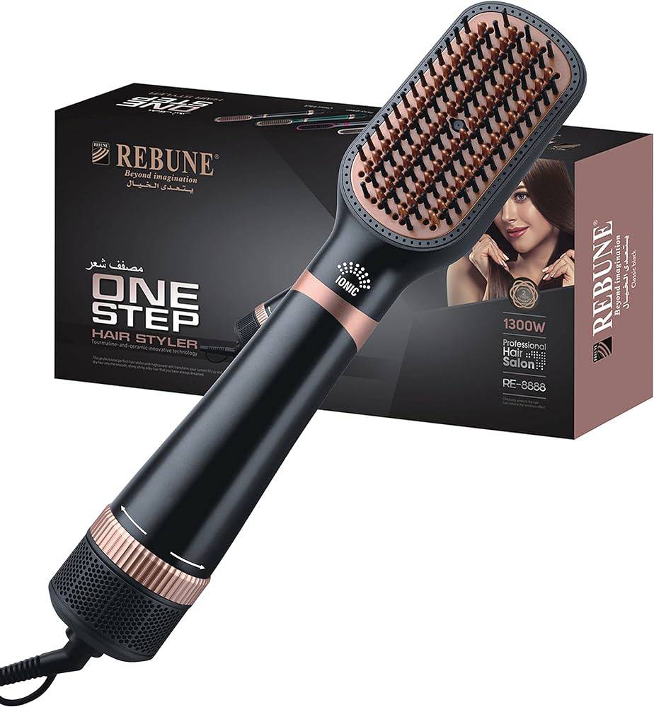 Rebune hair dryer + straightener 8888, temperature 1300 watts - BEAUTINA