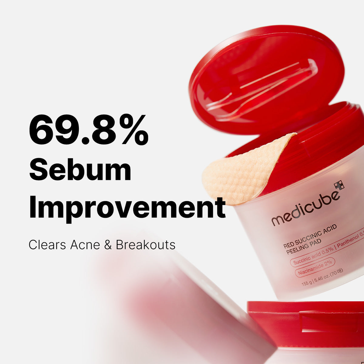 Medicube Red Succinic Acid Peeling Pad – 70 Pads - BEAUTINA